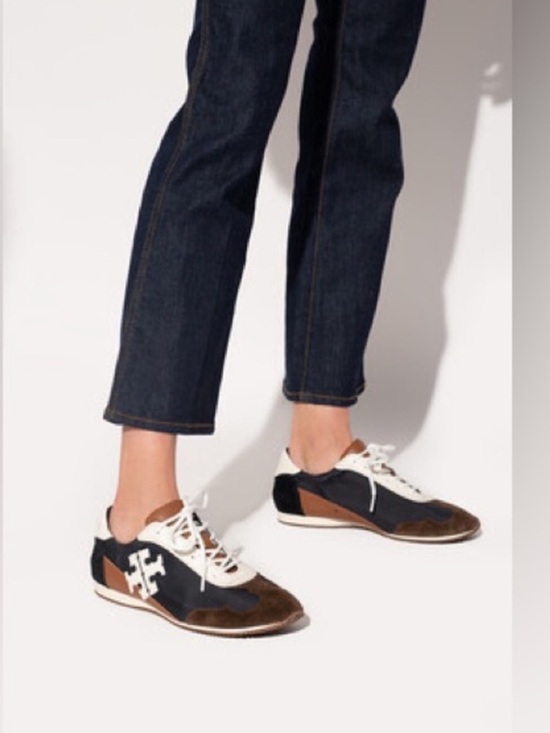 Tory Burch Shoes - Tory Burch Sneaker Black / Brown and Ivory 6.5